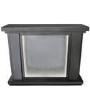 Aurora Boutique Smoked Grey Mirrored Fire Surround with LED Lights