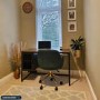 GRADE A2 - Green Velvet Office Chair with Arms - Marley
