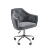 Grey Velvet Chesterfield Office Chair - Marley