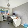 GRADE A2 - Grey Velvet Office Swivel Chair with Button Back - Marley