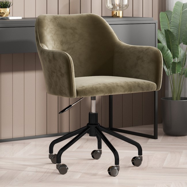 Mink Velvet Office Chair Marley Furniture123