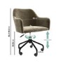 Beige Velvet Office Chair with Arms - Marley