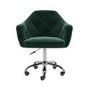 GRADE A1 - Dark Green Velvet Office Chair - Marley