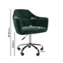 GRADE A1 - Dark Green Velvet Office Chair - Marley