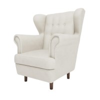 Cream Boucle Wingback Armchair - Martha