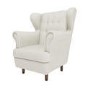 Cream Boucle Wingback Armchair - Martha