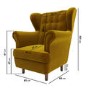 Mustard Velvet Wingback Armchair - Martha