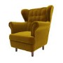 Mustard Velvet Wingback Armchair - Martha