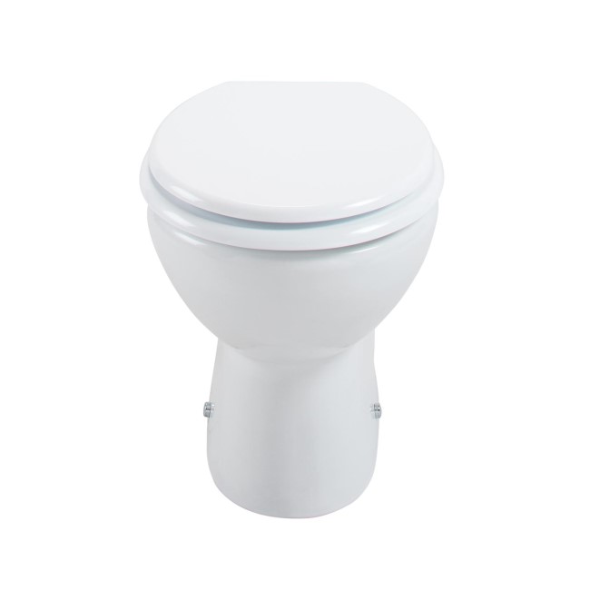 Standard Soft Close High Gloss White MDF Toilet Seat- Bottom Fix