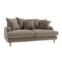 Beige Fabric Scatter Back Sofa - Seats 3 - Maisie