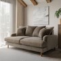 Beige Fabric Scatter Back Sofa - Seats 3 - Maisie