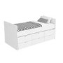 White Single Guest Trundle Bed with Storage Drawers - Matisse