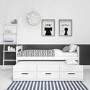 Matisse White Captain's Guest Bed with Storage - Trundle Included