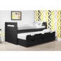 GRADE A1 - Matisse Captain's Guest Bed in Dark Grey/Anthracite - Trundle Bed Included