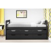 GRADE A1 - Matisse Captain&#39;s Guest Bed in Dark Grey/Anthracite - Trundle Bed Included