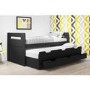 GRADE A1 - Matisse Captain's Guest Bed in Dark Grey/Anthracite - Trundle Bed Included