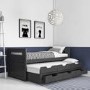 Matisse Captain's Guest Bed in Dark Grey/Anthracite - Trundle Bed Included