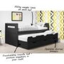 Matisse Captain's Guest Bed in Dark Grey/Anthracite - Trundle Bed Included