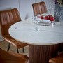 Mango Wood Dining Table 170Cm With Marble Top - Opal