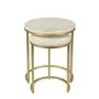 ONLY OPENED - Marble Nest of Tables in White with Gold Metal Bases - Martina