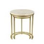 ONLY OPENED - Marble Nest of Tables in White with Gold Metal Bases - Martina