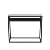 GRADE A1 - Marble Top Console Table with Black Iron Base - Narrow 