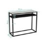 Marble Top Console Table with Black Iron Base - Narrow