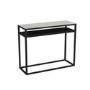 Marble Top Console Table with Black Iron Base - Narrow