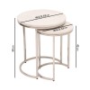 Round White Marble Nest of Side Tables - Martina