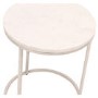 Round White Marble Nest of Side Tables - Martina