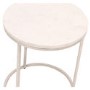 Round White Marble Nest of Side Tables - Martina