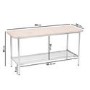 White Marble Hallway Bench with Shoe Rack - Martina