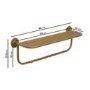Gold Floating Shelf with 9 Hooks - Martina