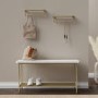 Gold Floating Shelf with 9 Hooks - Martina