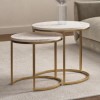 Large White Marble Nest of Coffee Tables - Martina