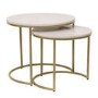 Large White Marble Nest of Coffee Tables - Martina