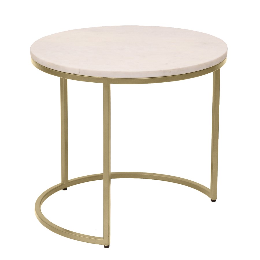 Large White Marble Nest of Coffee Tables - Martina
