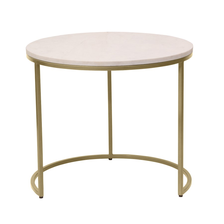 Large White Marble Nest of Coffee Tables - Martina