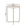 GRADE A1 - Marble Side Table with Silver Legs - Martina