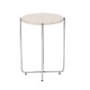 Marble Side Table with Silver Legs - Martina