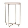 GRADE A1 - Marble Side Table with Silver Legs - Martina