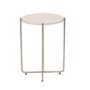GRADE A1 - Marble Side Table with Silver Legs - Martina