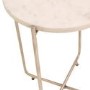 GRADE A1 - Marble Side Table with Silver Legs - Martina