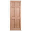 TP-MTCOL32 External Hardwood 6-Panel Door - Unfinished - 2032 x 813 x 44mm - Colonial Essential - XL Joinery