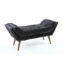 Mulberry Crushed Velvet Black Chaise