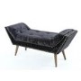 Mulberry Crushed Velvet Black Chaise