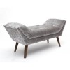 Mulberry Crushed Velvet Silver Chaise