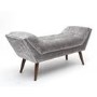 Mulberry Crushed Velvet Silver Chaise