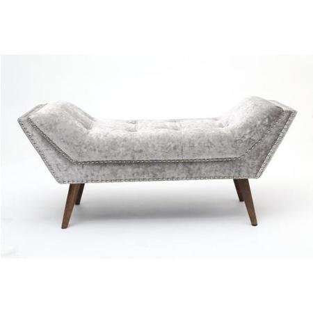 Mulberry Crushed Velvet Silver Chaise