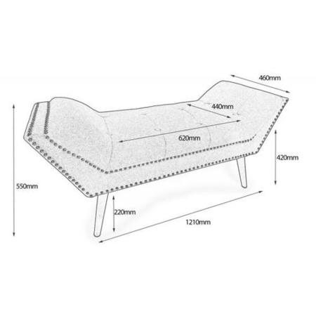 Mulberry Crushed Velvet Silver Chaise